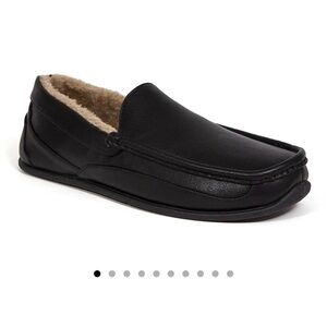 Deer Stags Black Loafers with Tan Lining
